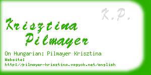 krisztina pilmayer business card